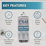 Polar Direct to Rust Satin Silver Metal Spray Paint 2 x 400ml view 2