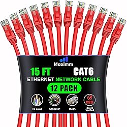 Maximm Cat 6 Ethernet Cable 15 ft