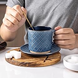 GBHOME 6 OZ Stackable Coffee Mugs, Ceramic Coffee