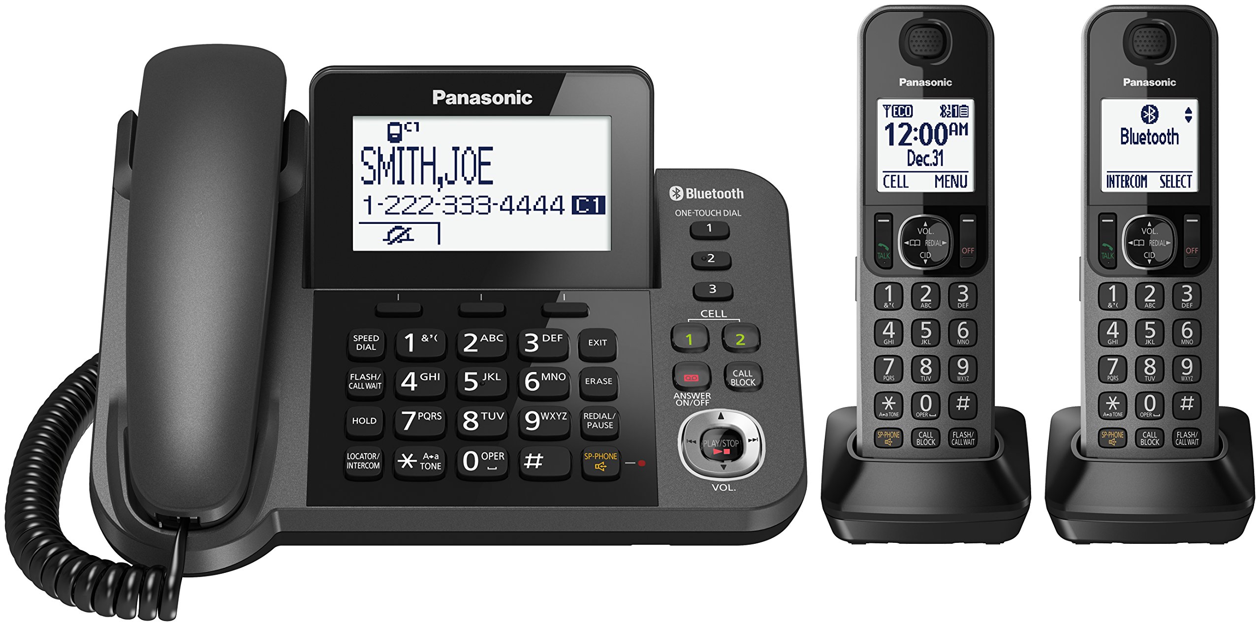 PANASONIC Bluetooth Corded / Cordless Phone System with Answering