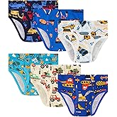 JAHSIYI 100% Cotton Soft Boys Briefs Size 2T-12Yrs Underwear (6-Pack)