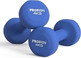 PROIRON Dumbbell Set Neoprene 1kg-10kg 4kg 2x4kg Blue