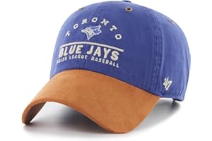 47 MLB Toronto Blue Jays Clean Up Windham Suede Hat – Adjustable Strapback MLB Baseball Cap, Relaxed Fit Cotton