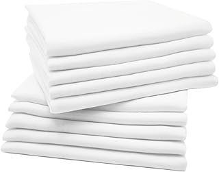 ZOLLNER 10er Set Mullwindeln, Spucktücher, Baumwolle, 80x80 cm, Weiß, Ökotex