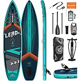 iTAOSTAR Lead 12'×35"/11'×33" Inflatable Stand Up Paddle Board - Premium SUP Board Kit with 5 Fins - Ultra Stable Wide Paddleboard for Adults & Youth - All Skill Levels - for Lakes, Oceans & Fishing