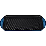 Le Creuset Enameled Cast Iron Extra Large Double Burner Grill, 15-3/4" x 9" x 1" , Marseille