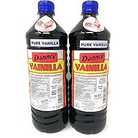 2 X Danncy Dark Pure Mexican Vanilla Extract From Mexico 33oz Each 2 Plastic Bottle Lot Sealed