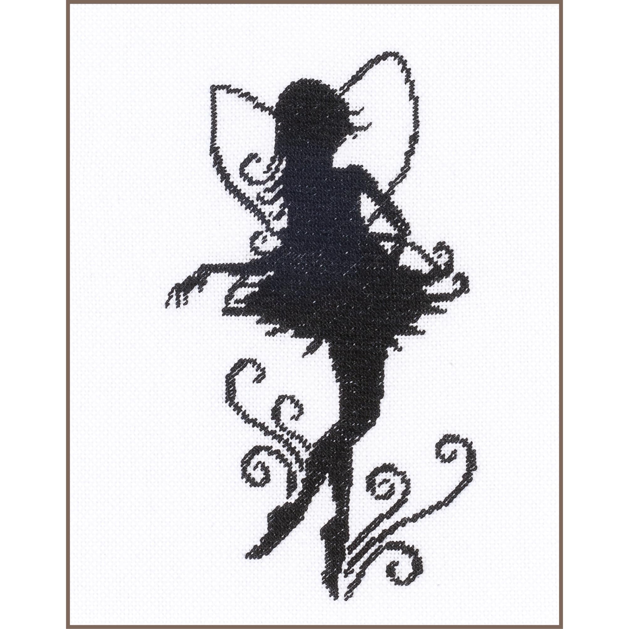Lanarte Cute Little Fairy Silhouette Even Weave Counted Cross Stitch Kit, Evenweave, Multi-Colour, 11.6 x 8.5 x 0.9 cm