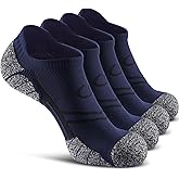 CWVLC No Show Sports Compression Socks for Men Women with Cushion (4/8 Pairs)