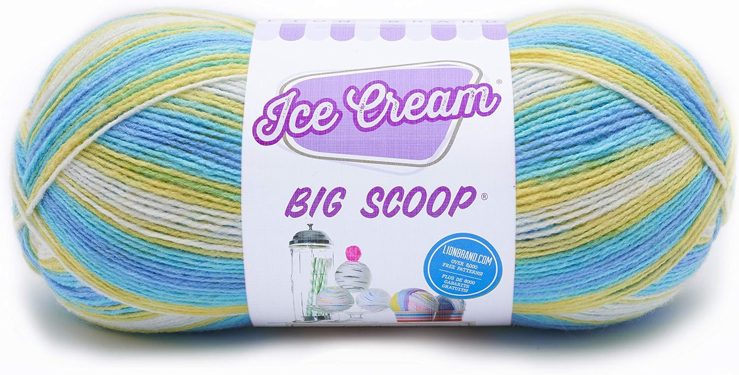 Lion Brand Yarn Ice Cream Big Scoop Garn, Lemon Swirl Amazon.de Küche