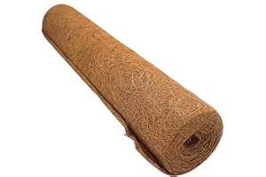 Akuoly 15.7 by 78.7 Inches Coconut Coir Liner Sheets Coco Fiber Roll Winter Coco Coir Mulch Ring Tree Protection and Cold Resistance for Planter Flower Basket Against Winter Cold