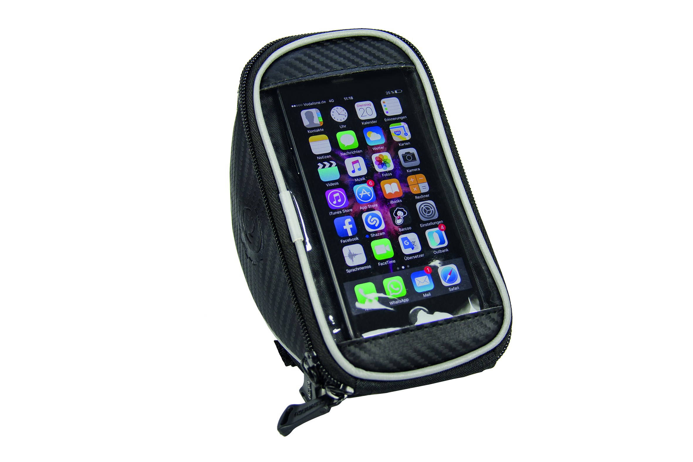 FISCHER Waterproof Touch Screen Smartphone Handlebar Bag - Black
