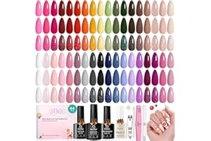 beetles Gel Polish 44pcs Winter Gel Nail Polish Set 36 Colors Brown Burgundy Red Blue Purple Green Black White with Base Top Coat UV LED Needed Salon DIY at Home Christmas Gift for Women Colorful Muse