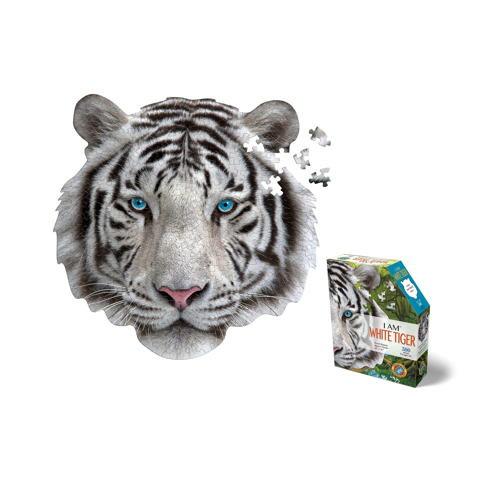 MADD 886004 Shape Mini Contour Puzzle White Tiger 300 Pieces