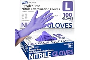 Supmedic Medical Soft Max™ Nitrile Disposable Gloves, 100 ct Latex-Free Powder-Free Chemo Rated Food Safe Cleaning Exam Glove