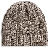 The North FACE Womens Oh Mega Lined Beanie | Deep Fit, Cuffed Winter Hat with Soft Cable Knit Texture & Fleece Lining