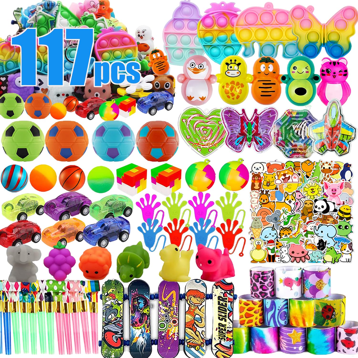 YOAUSHY 127 Pcs Party Favors for Kids, Treasure Box Toys for Classroom, Prizes Box Toys Classroom, Goodie Bags Stuffer Pinata Fillers, Treasure Chest Toys
