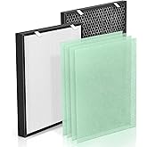 Air400 Replacement Filters Compatible with Bissell Air Purifier Filter Replacement 3365 2520 2521 for Bissell Air Purifier Air400 and 24791, 1 True H13 Filter, 1 Activated Carbon Filter & 4 Pre-Filter