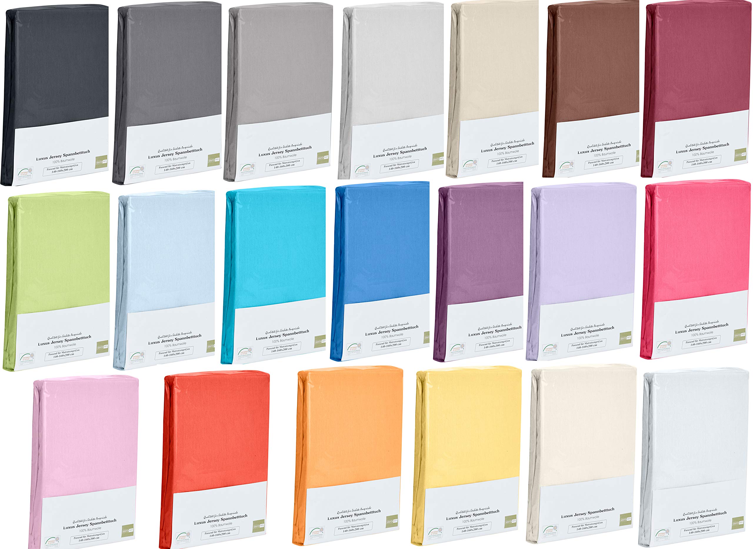 Home-Tex© Spannbettlaken Spannbetttuch bis 25 cm Steghöhe | Bettlaken Jersey aus 100% Baumwolle | 140-160x200 cm Royal | ÖKO-TEX STANDARD | Viele Größen und Farben erhältlich