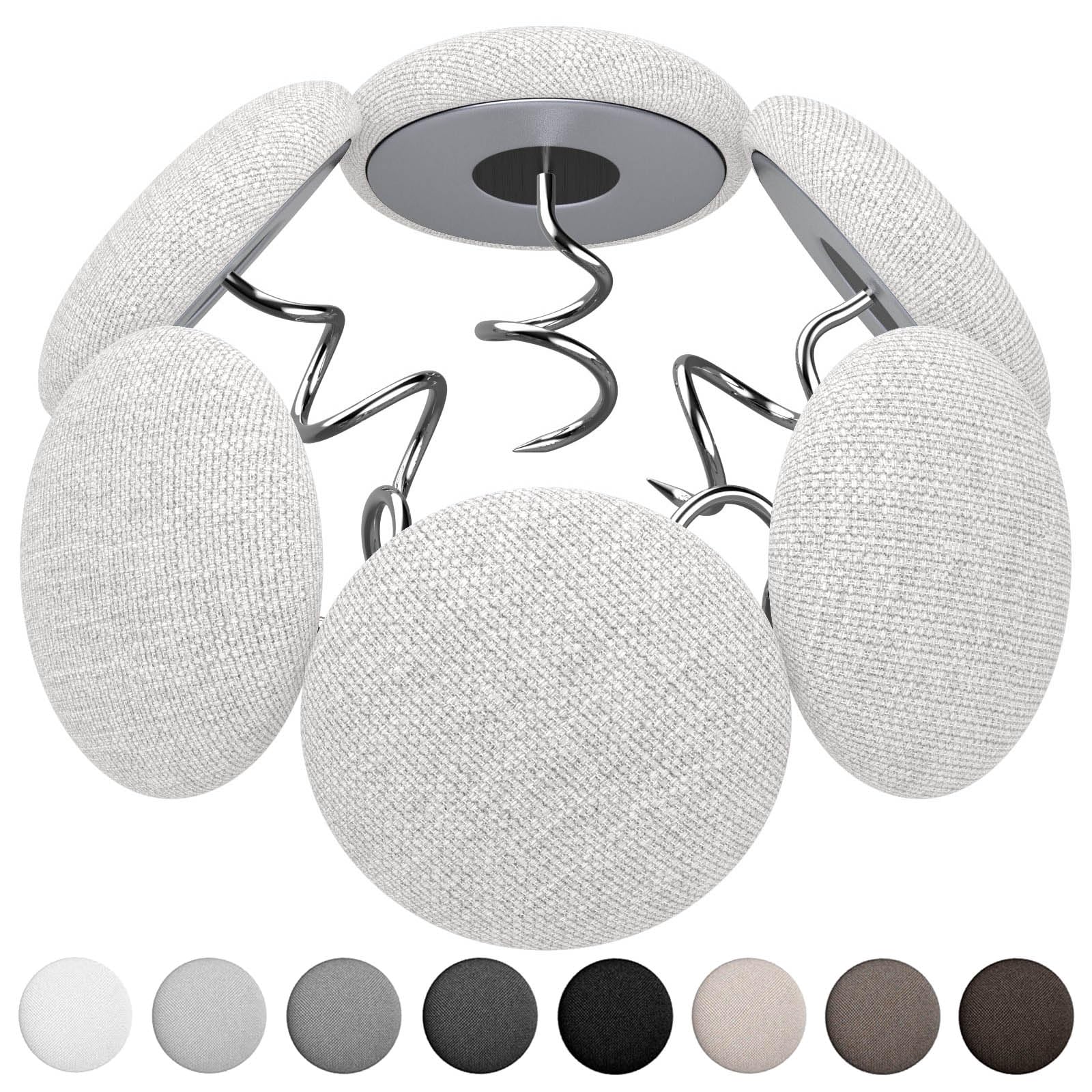 Photo 1 of 12 Colors Fabric Covered Button Twist Pins Dust Ruffle Pins- for Sofa?Upholstery?Armchair Caddies, Armrest Covers,Bed Skirts, Slipcovers, Headliners (Rice White, 12)