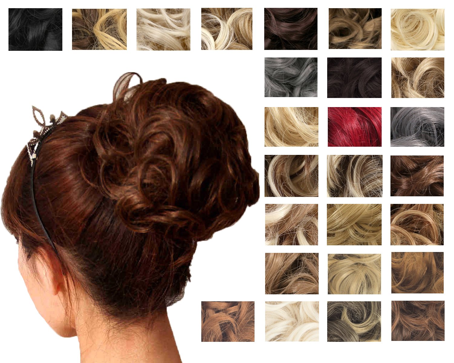 Amazon Com Messy Curly Synthetic Hair Bun Extensions Easy