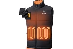 Vestego Heated Vest for Men (Battery Pack Included), Heated Jacket for Men, 3 Heating Levels