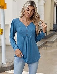 Zeagoo Blouse for Women Long Sleeve Tunic Tops