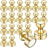 LOVIMAG 20Pcs Gold Refrigerator Magnets Fridge Magnets,Small and Dainty Magnets, Metal Magnets for Fridge, Whiteboard, Office