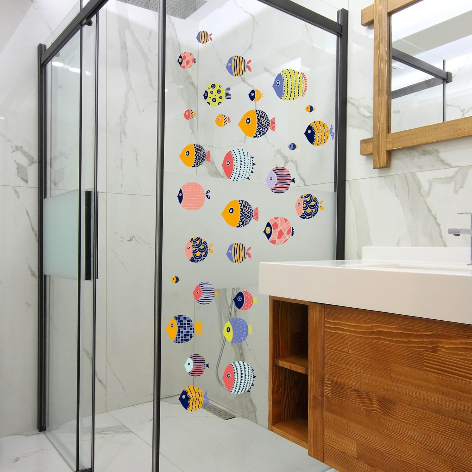 Cute Cartoon Fish Wall Sticker Decal for Home Children's Nursery Room Bedroom Study Room Kindergarten Decoration - Image 5