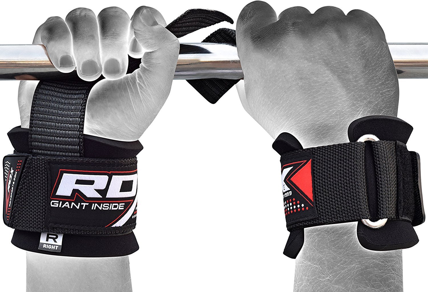 RDX Gym Straps Weight Lifting Wrist Wraps Straps Hand Bar Bodybuilding Training Workout Exercise