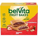 belVita Fruit Bakes, Strawberry, Soft Baked Breakfast Bars, 5 Packs | 2 Fruit Bars Per Pack, 5g Protein, No High Fructose Corn Syrup, Good Source of Iron, B-Vitamins &amp; Fiber