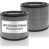 (2 Pack)AC2224A Replacement Filter Compatible with Amazon Basics AC2224A Air Purifier, 3-in-1 Filtration System H13 Filter with Activated Carbon, #2224RF