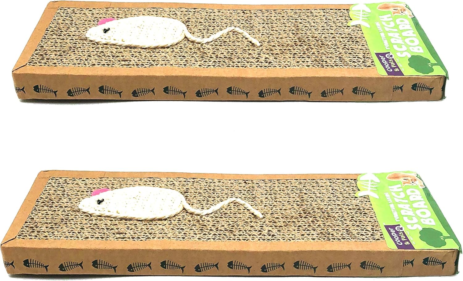 Cooper & Pals 2pk Cat Scratch Pads 375x120x25 Milimetre Cat Scratch