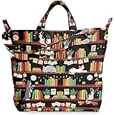 Gemfit Canvas Crossbody Tote Bag for Women – Cute Large Shoulder Bags Handbags with Zipper Buckle Interior Pocket for Work