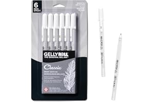 Sakura Gelly Roll Gel Pens - Fine, Medium & Bold Tip Ink Pens for Journaling, Art, or Drawing - Classic White Ink - 05/08/10 