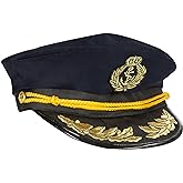 Rubies Navy Blue Captain Hat for Adults, Men's No Size