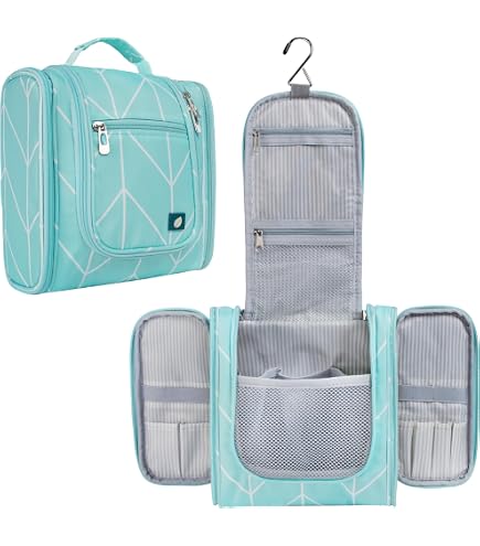 BOACAY Hanging Travel Toiletry Bag for Women and Men, Makeup Bag, Bathroom & Shower Organizer Kit for Accessories, Cosmetics, Travel Essentials : Beauty & Personal Care