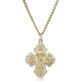Amazon Collection 4-Way Cross Pendant Necklace, 24"