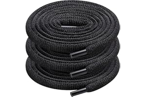 UpUGo 3 Pair Oval Shoe Laces, Half Round 1/4" Shoelaces for Athletic Running Sneakers Shoes Boot Strings