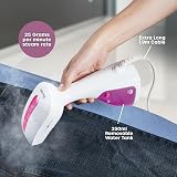 Swan Handheld Garment Steamer SI12020N 1100W 250ml 1.9m Cable White Pink view 4