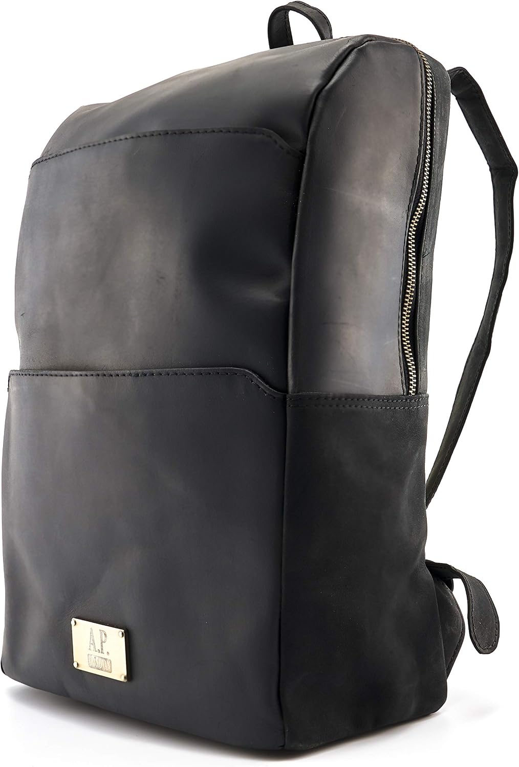 A.P. Donovan - Leather Backpack, Black, M - Image 4