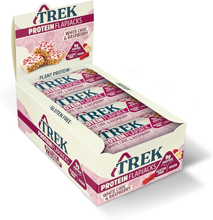 Trek High Protein Flapjack White Chocolate & Raspberry, 50 g Gluten