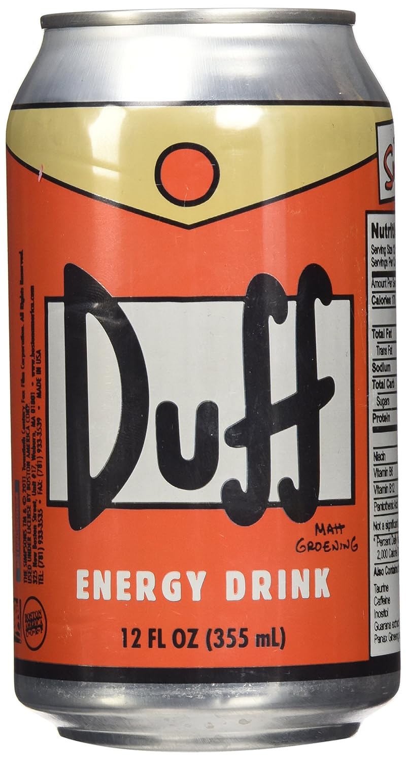 Amazon Com Simpsons Duff Energy Drink 12 Fl Oz The Simpsons Duff Grocery Gourmet Food