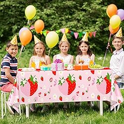 WNINK 4 Pack Strawberry Tablecloths Strawberry