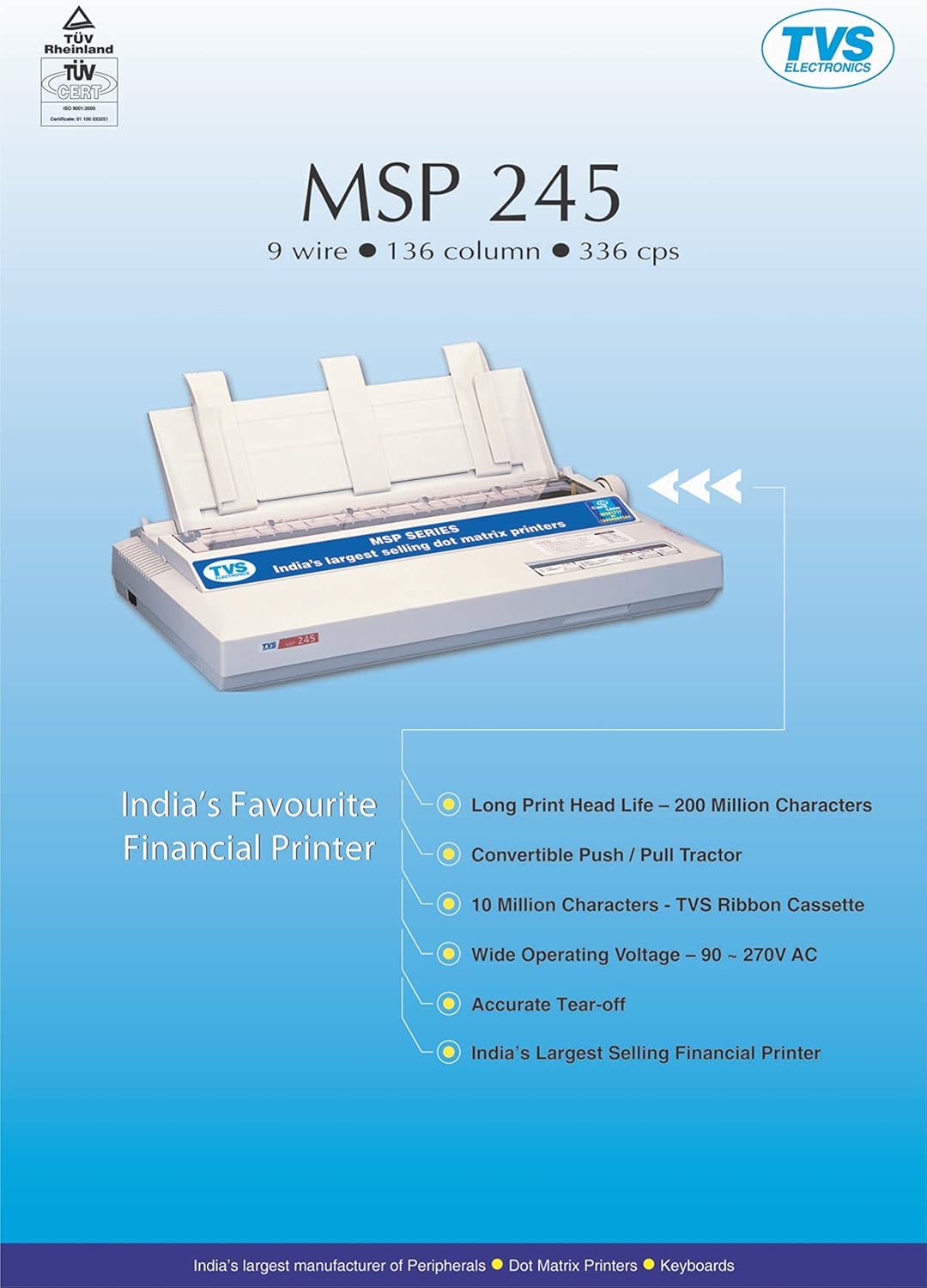 tvs 245 printer
