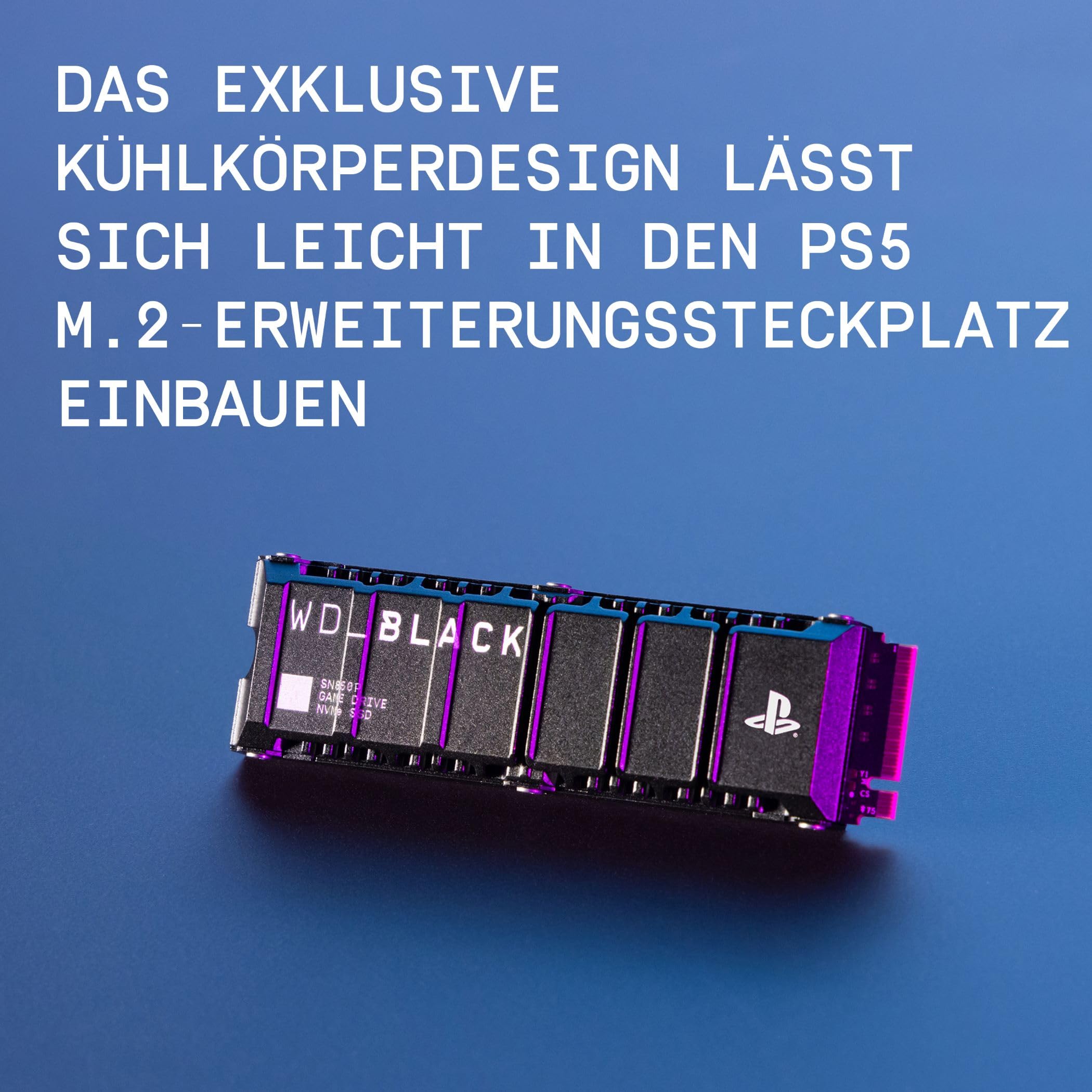 WD_BLACK SN850P 8 TB NVMe SSD Offiziell Lizenziert für PS5 Konsolen (interne Gaming SSD; optimierter Kühlkörper; PCIe Gen4 Technologie, bis zu 7.200 MB/s Lesen, M.2 2280) 3