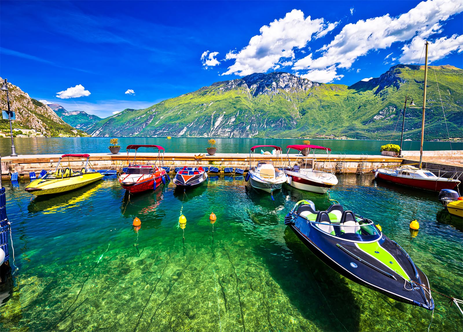 Lake Garda 1000 Piece Jigsaw Puzzles for Adults Speed Boats Jigsaw Puzzles for Adults 1000 Gifts — image 1