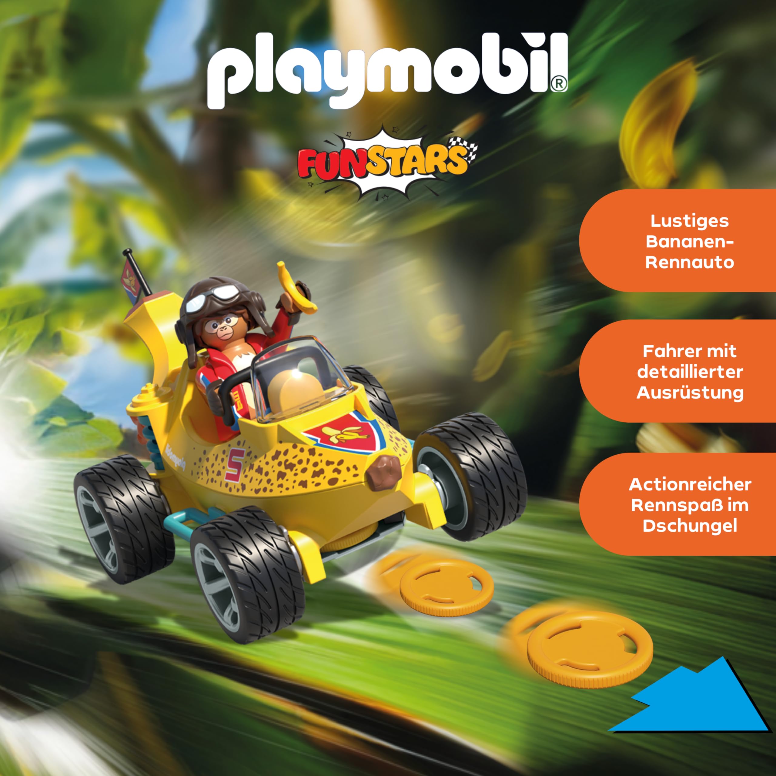 PLAYMOBIL | Fun Stars | Rasende Banane | Spielzeug ab 4 Jahren | Geschenk für Kinder | Spielzeug Auto | Mit Schießfunktion | 71717 3