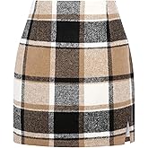 Fall Sweater Dress for Women 2025 Winter Mini Plaid Skirts for Women High Waisted Warm Pencil Short Stretchy Skirt