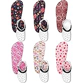Velmitten 6 Pairs Shoe Insoles for Clog Garden Breathable Shoe Insoles Inserts No Show Socks for Women Men(Lively Pattern)